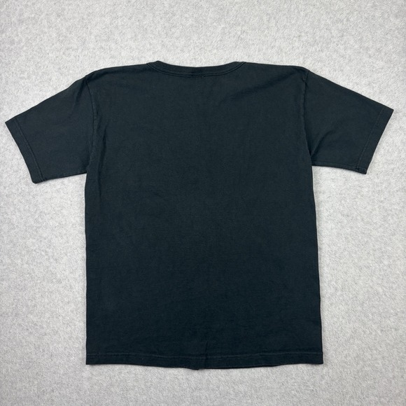 Vintage Champion T Shirt Mens Medium Black T1011 Heavy Cotton Blank 90s USA Made - Picture 4 of 8